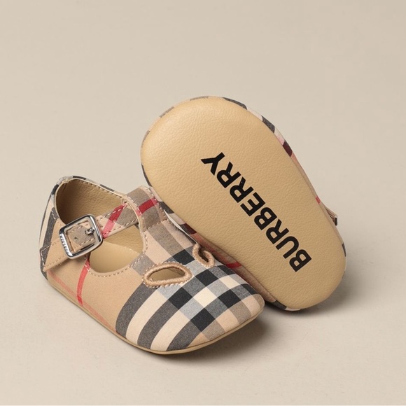 Burberry Other - Burberry Baby Vintage Check cotton shoes Mary Jane Size 19